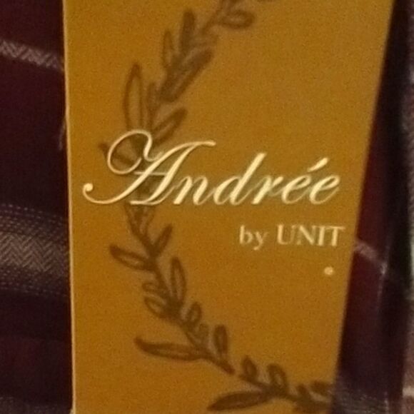 Andree Burgundy & White Plaid Midi Dress. - Picture 8 of 12